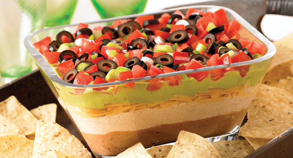 7 layer taco dip and chips